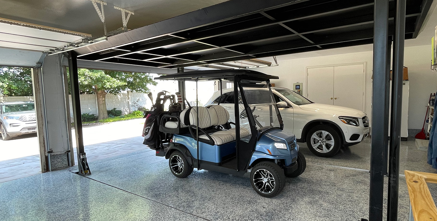4-Post Storage Lift for Golf Carts & Recreational Vehicles - Vasari Lifts